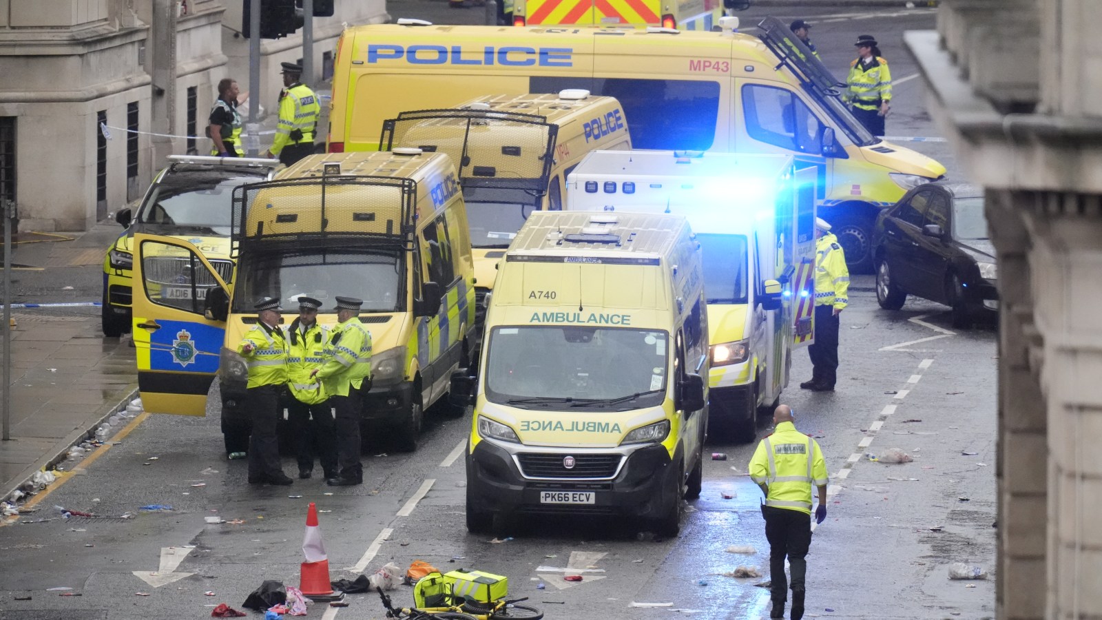Man DeTAINED AFTER HITS PEDESTRANS DURING SOFCER Parade In UK