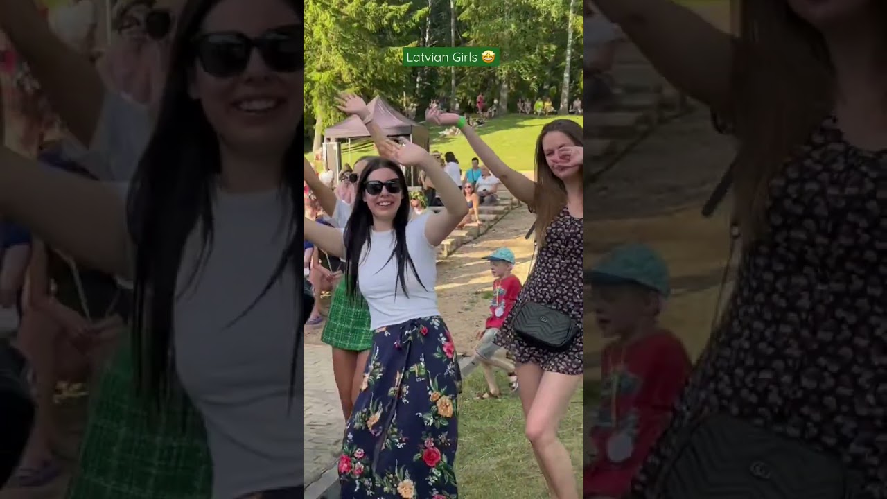 🤩 Happy Latvian Girls dancing. Summer 2022. Alauksts. 🌿🍀