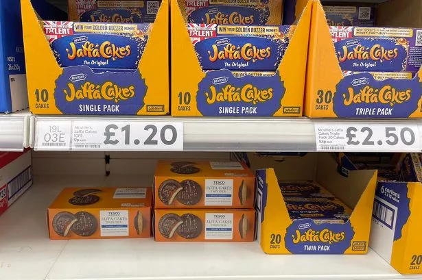 The American Woman was confused after Spoting Jaffa Cakes in the Supermarket (Stock Image)