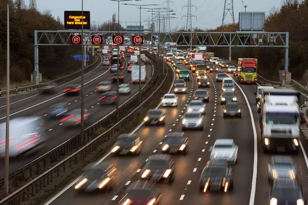 Rush Hour Traffic on the M6 ​​Motorway,