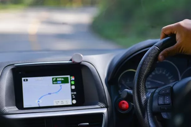 GPS and Car Steering Wheel