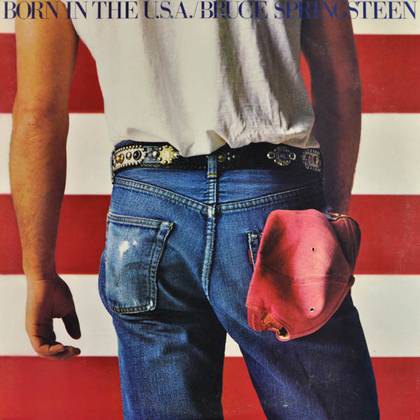 Bruce SpringsTeen Born in the USA Album Cover