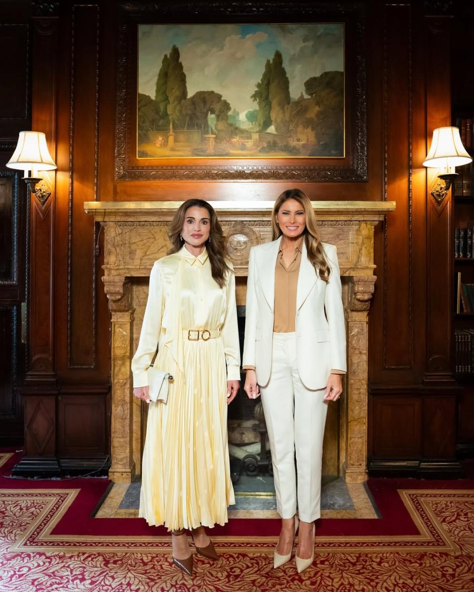 الملكة رانيا وميلانيا ترامب