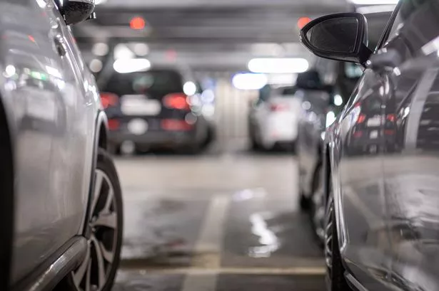 Underground Garage or Modern Car Parking With Lots of Vehicles, Perspective