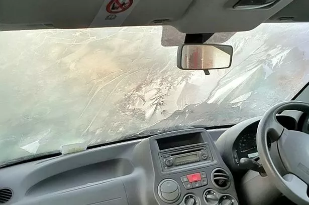 A Frozen Car Windscreen