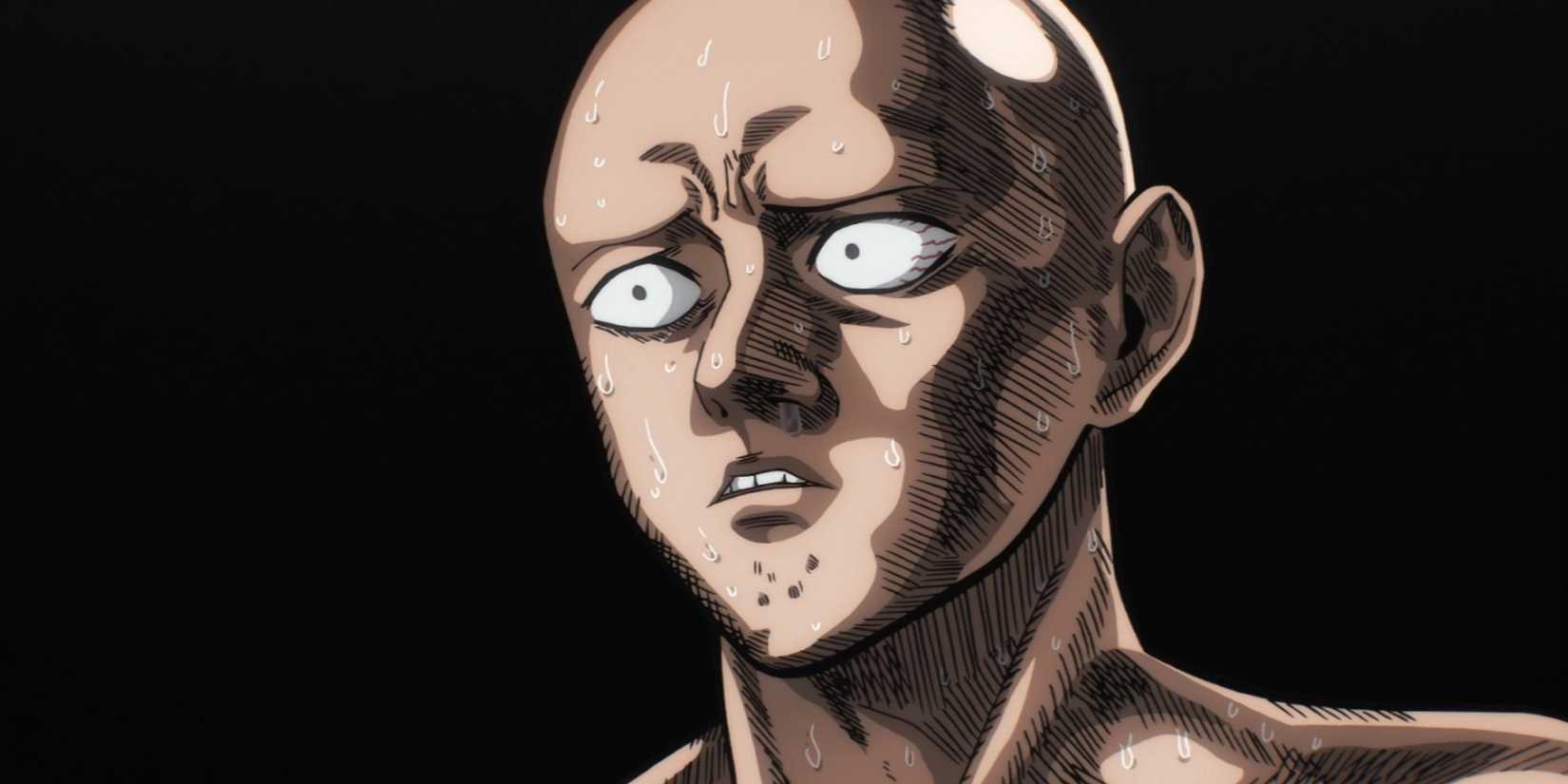 A nerous-looking saitama