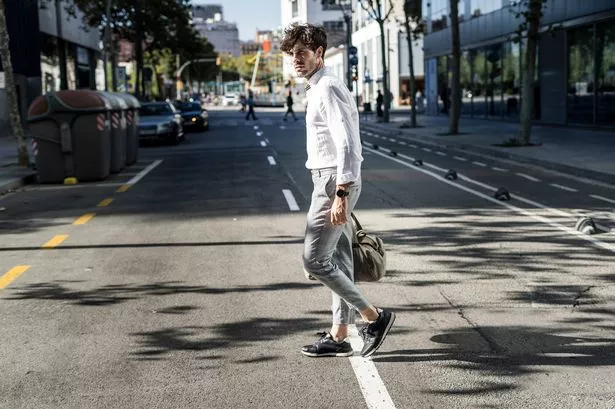 Man crossing road
