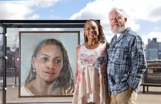 Jaycee la bouche (l) is Featured in Colin Davidson's (R) 'The Most Valuable Portrait'