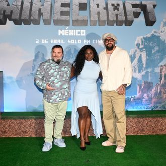 (L-R) Jack Black, Danielle Brooks and Jason Momoa attend the
