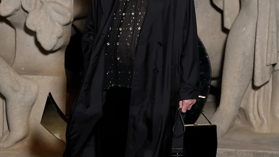 Catherine Deneuve Attends the Saint Laurent Womenswear Spring/Summer 2026 Show as Partis Fashion Week in Paris. (Photo by Pascal Le Segretain/Getty Images)