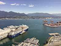 Photo by Sheila Webber of ships in Vancouver Canada in May 2024