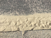 Photo by Sheila Webber of the Sand on the Path Next the Beach in Bournemouth in June 2024