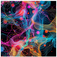 an abstract swirl of Colurs