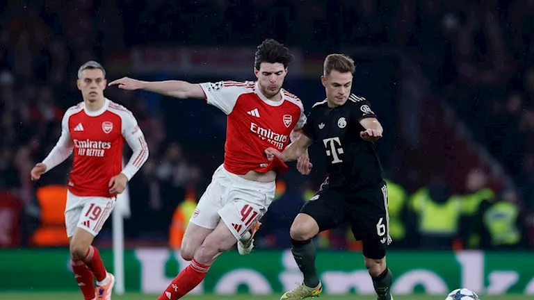 быть мубашер.. Arsenal against Bayern Munich in the European Champions League (3-1)