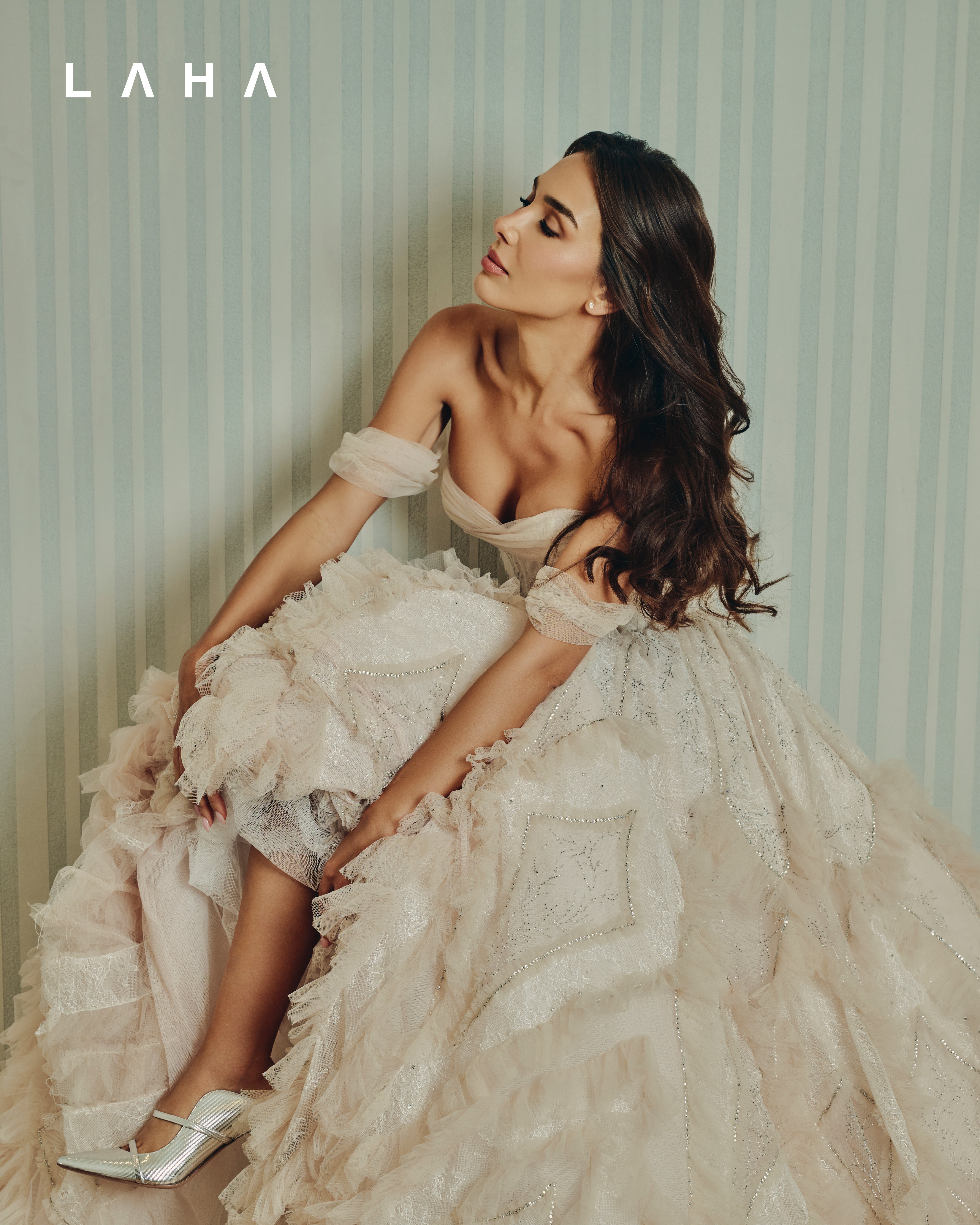 Pink wedding dress by Ines Di Santo exclusively at The Bridal Atelier