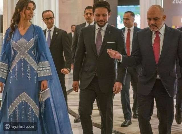 details of the look of Princess Rajawa in celebration